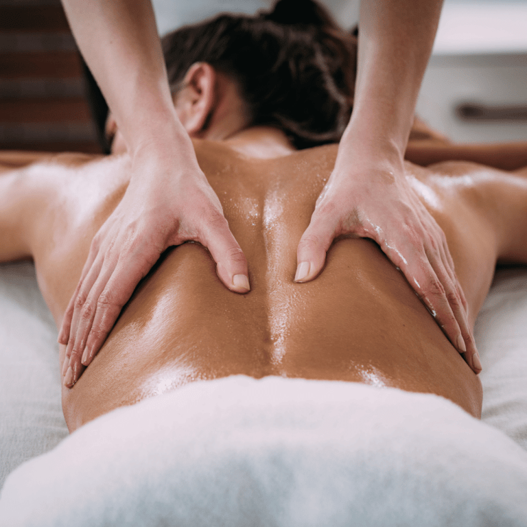 Sports Massage Petts Wood patient being treated at back care chiropractic